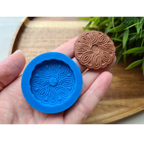 Silicone mold, Full size biscuit, style 26, ~ Ø 3.8 cm, H:0.5 cm
