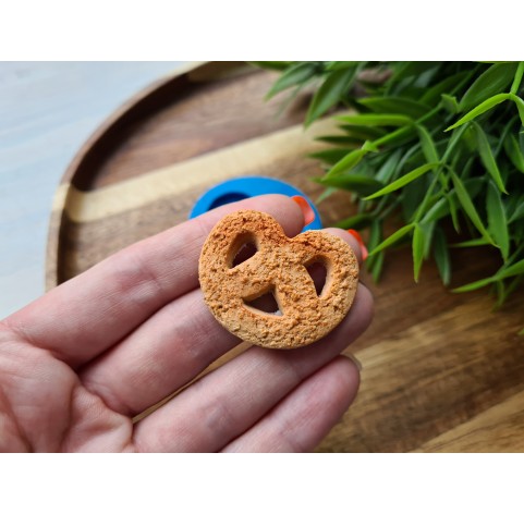 Silicone mold, Full size biscuit, style 30, pretzel form, ~ 3.6*3 cm, H:0.5 cm