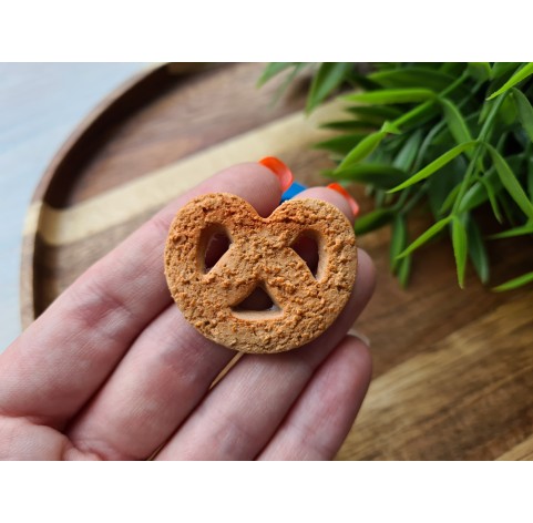 Silicone mold, Full size biscuit, style 30, pretzel form, ~ 3.6*3 cm, H:0.5 cm