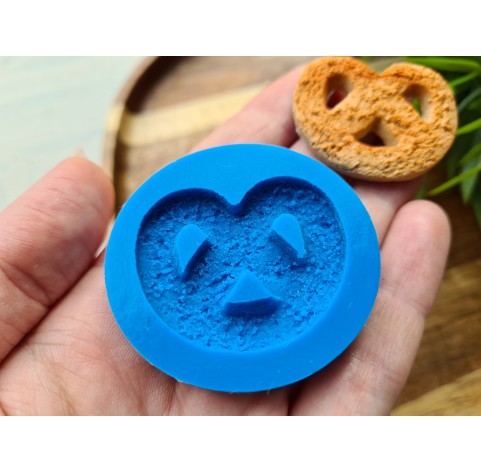 Silicone mold, Full size biscuit, style 30, pretzel form, ~ 3.6*3 cm, H:0.5 cm