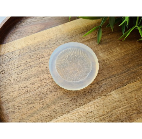Silicone mold, Full size biscuit, style 31, ~ Ø 3.8 cm, H:0.7 cm