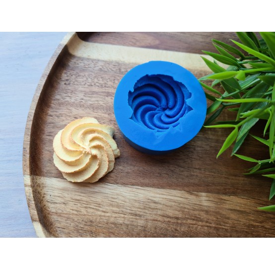 Silicone mold, Full size cookie, style 34, shortbread, ~ Ø 3.9-4.1 cm, H:1.7 cm