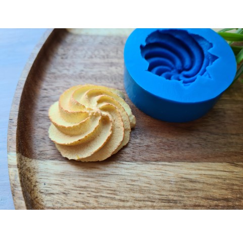 Silicone mold, Full size cookie, style 34, shortbread, ~ Ø 3.9-4.1 cm, H:1.7 cm