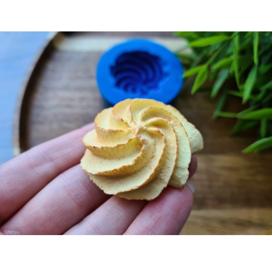 Silicone mold, Full size cookie, style 34, shortbread, ~ Ø 3.9-4.1 cm, H:1.7 cm