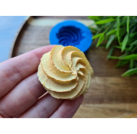 Silicone mold, Full size cookie, style 34, shortbread, ~ Ø 3.9-4.1 cm, H:1.7 cm