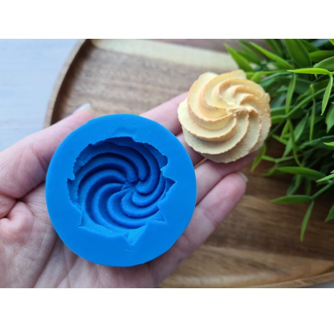 Silicone mold, Full size cookie, style 34, shortbread, ~ Ø 3.9-4.1 cm, H:1.7 cm