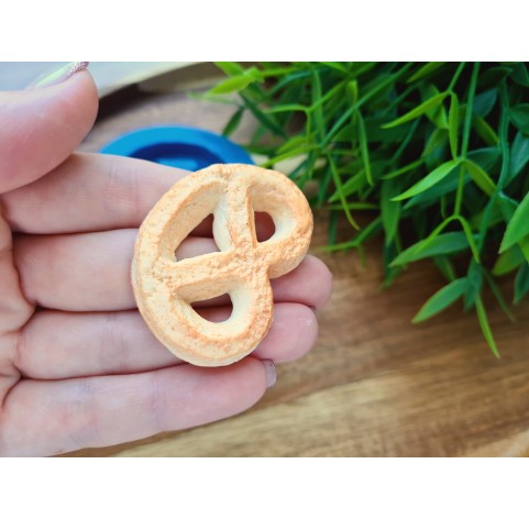 Silicone mold, Full size biscuit, style 35, pretzel form, ~ 3.4*4.7 cm, H:0.7 cm