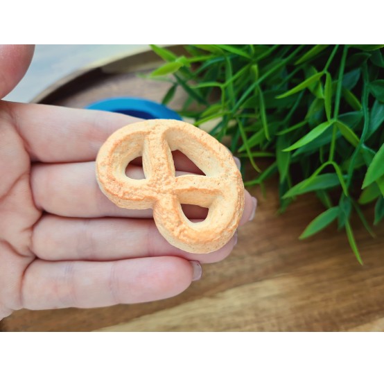Silicone mold, Full size biscuit, style 35, pretzel form, ~ 3.4*4.7 cm, H:0.7 cm
