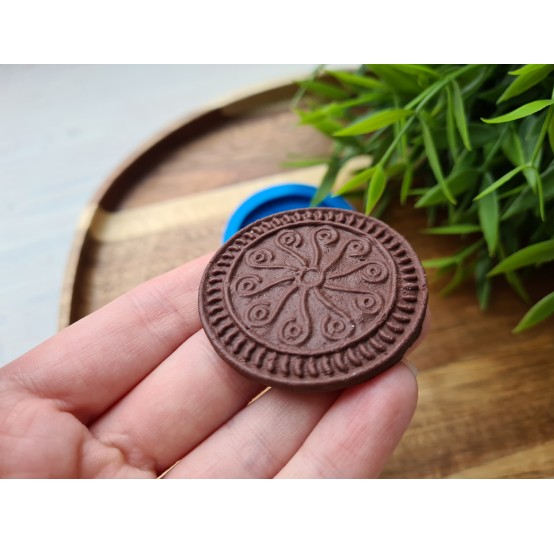 Silicone mold, Full size biscuit, style 36, ~ Ø 4.5 cm, H:0.4 cm