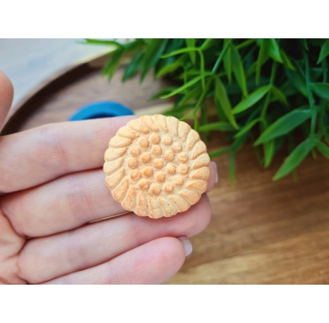 Silicone mold, Full size biscuit, style 44, ~ Ø 3.3 cm, H:0.7 cm