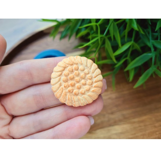 Silicone mold, Full size biscuit, style 44, ~ Ø 3.3 cm, H:0.7 cm