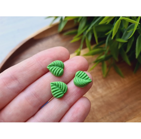 Silicone mold, Leaf, style 4, 3 elements, ~ 1*1.1 cm, H:0.4 cm