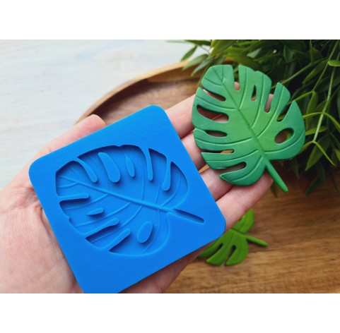 Silicone mold, Monstera leaf, style 1, ~ 5*7.1 cm, H:0.3 cm