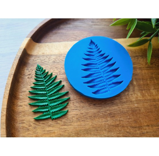 Silicone mold, Fern leaf, style 1, ~ 3.3*5 cm, H:0.2 cm