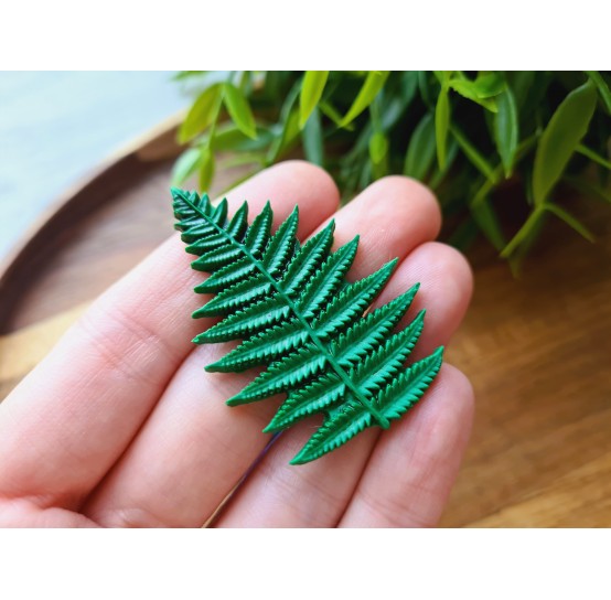 Silicone mold, Fern leaf, style 1, ~ 3.3*5 cm, H:0.2 cm