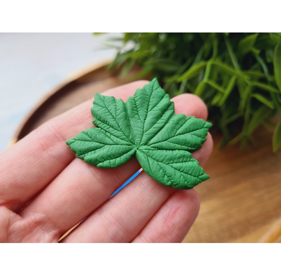 Silicone mold, Cloudberry leaf, style 1, ~ 3.7*4.7 cm, H:0.3 cm