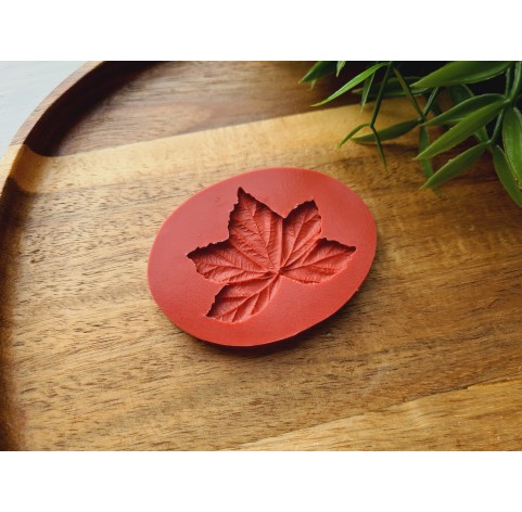 Silicone mold, Cloudberry leaf, style 1, ~ 3.7*4.7 cm, H:0.3 cm