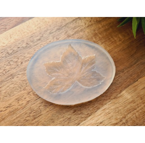 Silicone mold, Cloudberry leaf, style 1, ~ 3.7*4.7 cm, H:0.3 cm