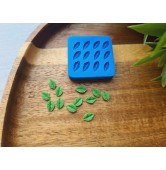 Silicone mold, Leaf, style 13, 12 elements, ~ 0.4*0.7 cm, H:0.1 cm