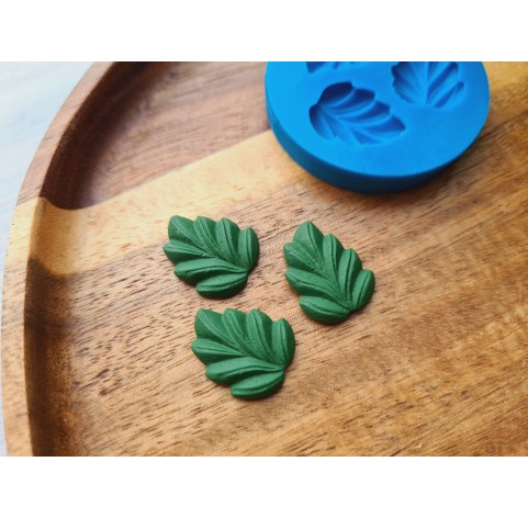 Silicone mold, Leaf, style 13, 3 elements, ~ 1.4*1.8 cm, H:0.3 cm