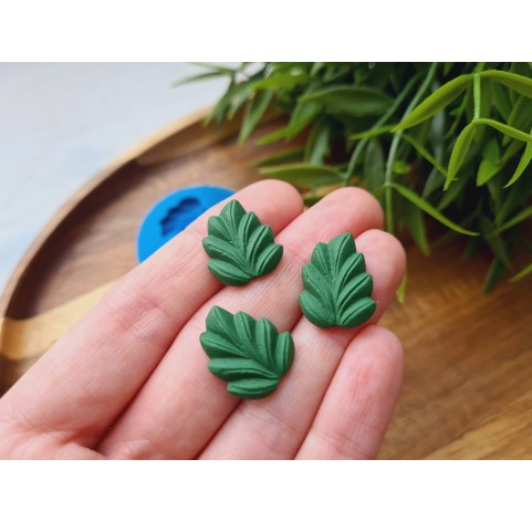 Silicone mold, Leaf, style 13, 3 elements, ~ 1.4*1.8 cm, H:0.3 cm