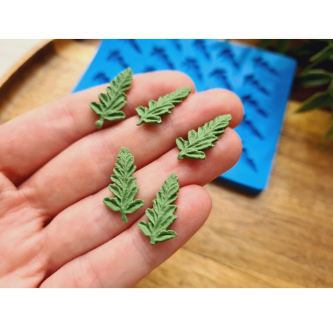 Silicone mold, Leaf, style 15, 25 elements, ~ 1.1*2 cm, H:0.2 cm