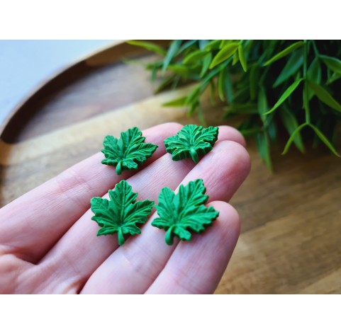 Silicone mold, Leaf, style 19, 4 elements, ~ 1.8*2 cm, H:0.3 cm