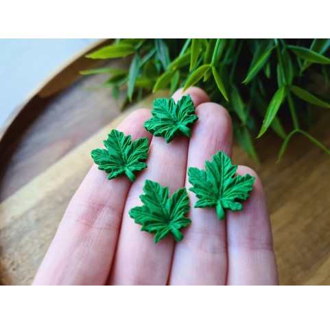 Silicone mold, Leaf, style 19, 4 elements, ~ 1.8*2 cm, H:0.3 cm