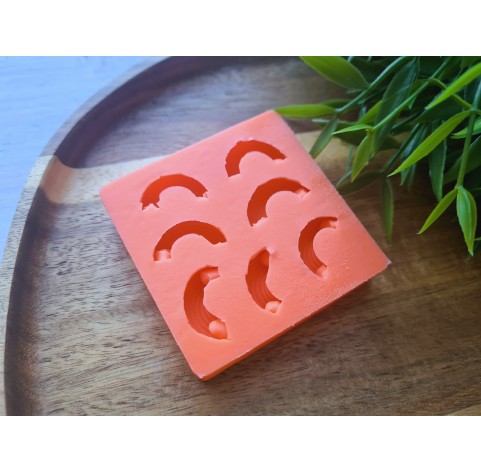 Silicone mold, Macaroni pasta, style 3, 7 elements, ~ 2.3 cm, H:0.9 cm