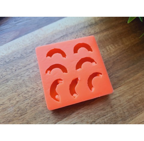 Silicone mold, Macaroni pasta, style 3, 7 elements, ~ 2.3 cm, H:0.9 cm