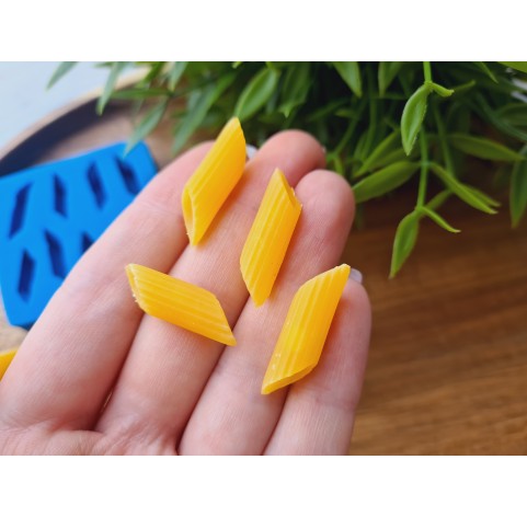 Silicone mold, Macaroni pasta, style 4, 9 elements, ~ 2.5-2.7 cm, H:0.7-0.8 cm