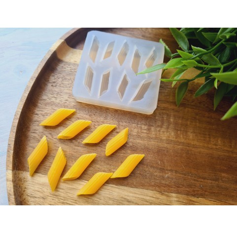 Silicone mold, Macaroni pasta, style 4, 9 elements, ~ 2.5-2.7 cm, H:0.7-0.8 cm