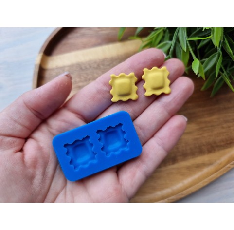 Silicone mold, Macaroni ravioli, style 5, 2 elements, ~ Ø 1.7 cm, H:0.4 cm