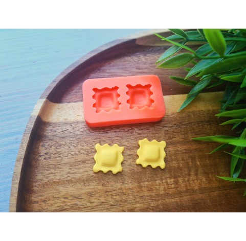 Silicone mold, Macaroni ravioli, style 5, 2 elements, ~ Ø 1.7 cm, H:0.4 cm