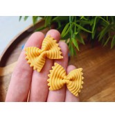 Silicone mold, Macaroni bow, style 6, 2 elements, ~ 2.4*3.2 cm, H:0.6 cm