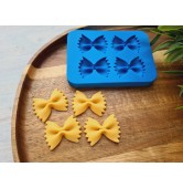 Silicone mold, Macaroni bow, style 7, 4 elements, ~ 2.4*3.3 cm, H:0.6 cm