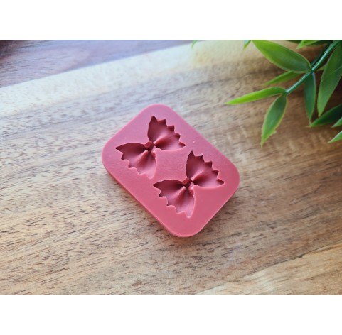 Silicone mold, Macaroni bow, style 8, 2 elements, ~ 1.6*2.2 cm, H:0.4 cm