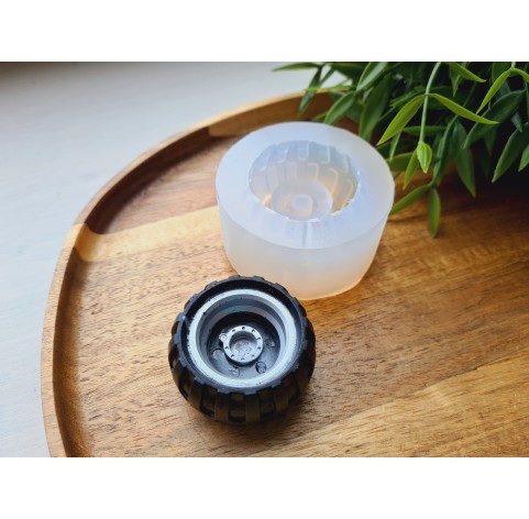 Silicone mold, Wheel, ~ Ø 4.3 cm, H:2.4 cm