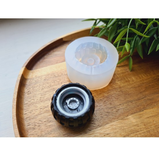 Silicone mold, Wheel, ~ Ø 4.3 cm, H:2.4 cm
