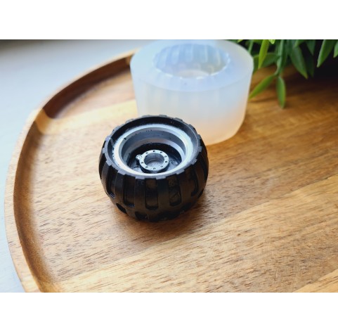 Silicone mold, Wheel, ~ Ø 4.3 cm, H:2.4 cm