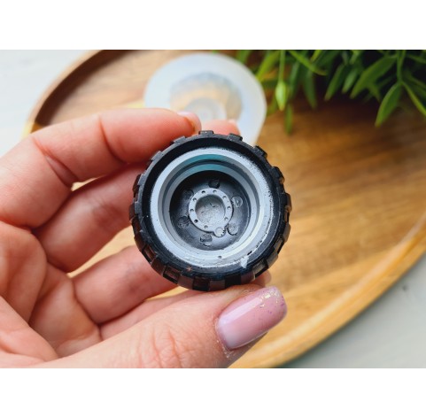 Silicone mold, Wheel, ~ Ø 4.3 cm, H:2.4 cm