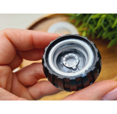 Silicone mold, Wheel, ~ Ø 4.3 cm, H:2.4 cm