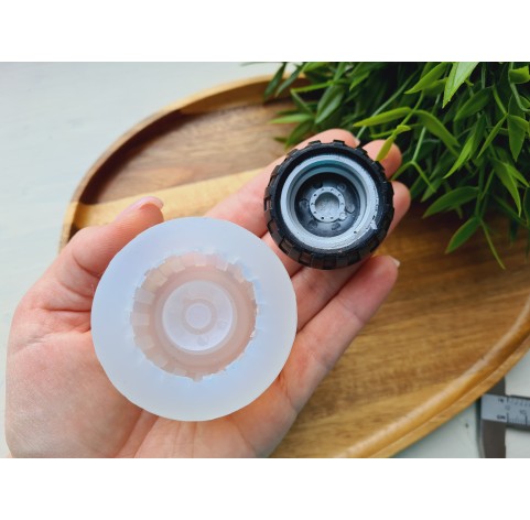 Silicone mold, Wheel, ~ Ø 4.3 cm, H:2.4 cm