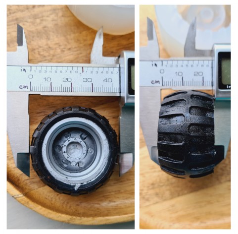 Silicone mold, Wheel, ~ Ø 4.3 cm, H:2.4 cm