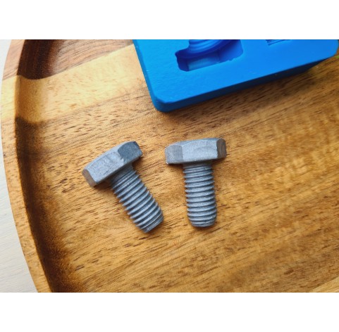 Silicone mold, Screw, style 1, 2 elements, ~ 1.8*2.6 cm, H:0.9 cm