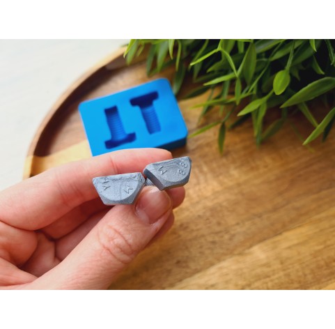 Silicone mold, Screw, style 1, 2 elements, ~ 1.8*2.6 cm, H:0.9 cm