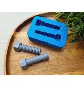 Silicone mold, Screw, style 3, 2 elements, ~ 0.9*5.3 cm, H:1.1 cm