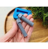 Silicone mold, Screw, style 3, 2 elements, ~ 0.9*5.3 cm, H:1.1 cm