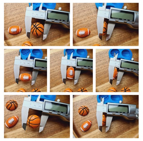 Silicone mold, Set of balls, style 1, ~ Ø 2.4-2.8*1.7 cm, H:0.7-0.9 cm