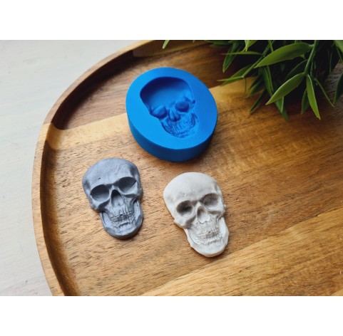 Silicone mold, Skull, style 3, ~ 2.9*4.4 cm, H:0.8 cm